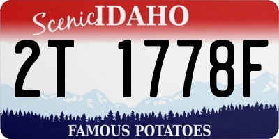 ID license plate 2T1778F