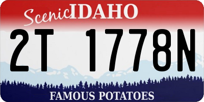 ID license plate 2T1778N