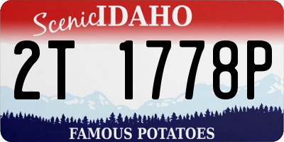 ID license plate 2T1778P