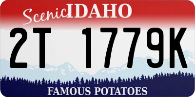 ID license plate 2T1779K