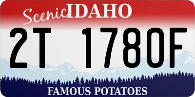 ID license plate 2T1780F