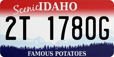 ID license plate 2T1780G
