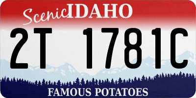 ID license plate 2T1781C