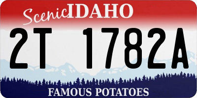 ID license plate 2T1782A