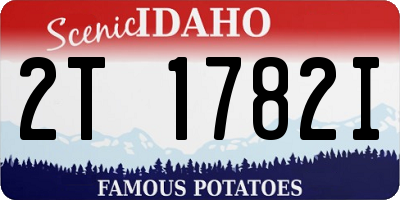 ID license plate 2T1782I