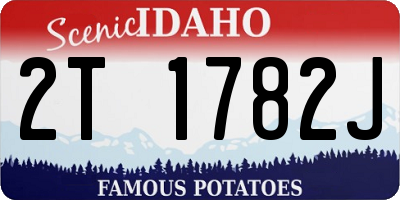 ID license plate 2T1782J