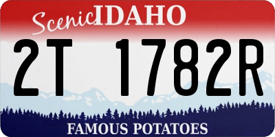ID license plate 2T1782R
