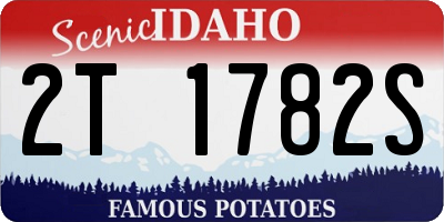 ID license plate 2T1782S