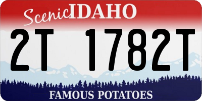 ID license plate 2T1782T