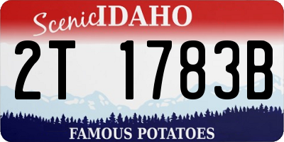 ID license plate 2T1783B