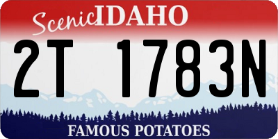 ID license plate 2T1783N