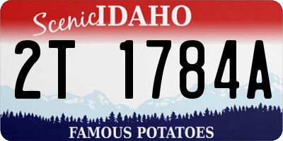 ID license plate 2T1784A