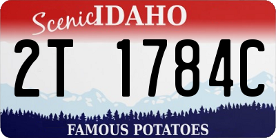 ID license plate 2T1784C