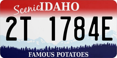 ID license plate 2T1784E