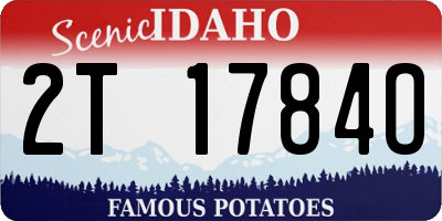 ID license plate 2T1784O