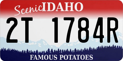 ID license plate 2T1784R