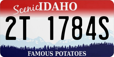 ID license plate 2T1784S