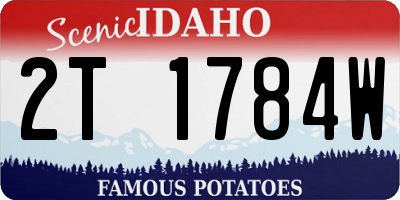 ID license plate 2T1784W