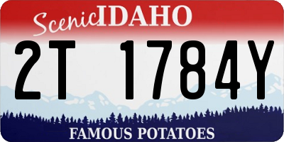 ID license plate 2T1784Y