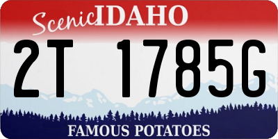ID license plate 2T1785G