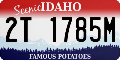 ID license plate 2T1785M