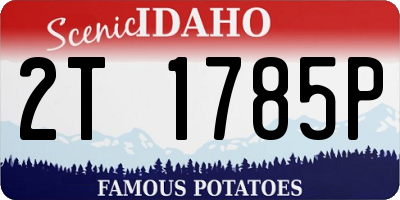 ID license plate 2T1785P