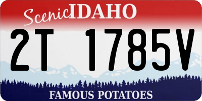 ID license plate 2T1785V