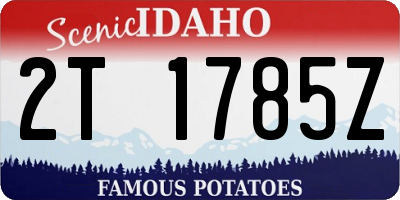 ID license plate 2T1785Z