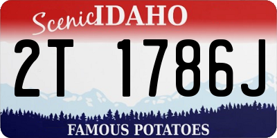 ID license plate 2T1786J