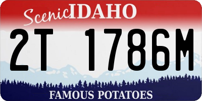 ID license plate 2T1786M