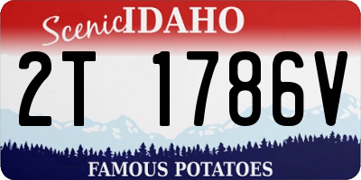 ID license plate 2T1786V