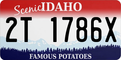 ID license plate 2T1786X