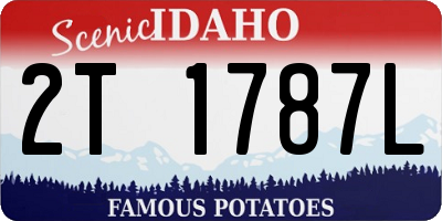 ID license plate 2T1787L