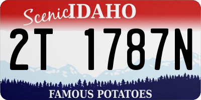 ID license plate 2T1787N