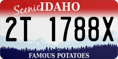 ID license plate 2T1788X
