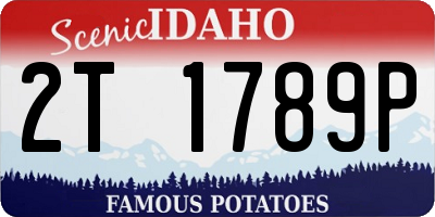 ID license plate 2T1789P
