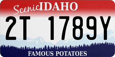 ID license plate 2T1789Y