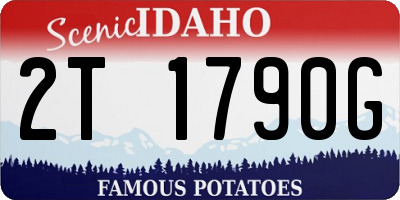ID license plate 2T1790G