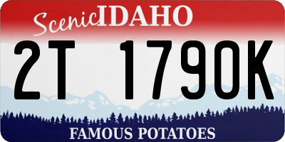 ID license plate 2T1790K