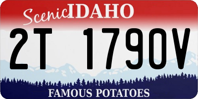 ID license plate 2T1790V
