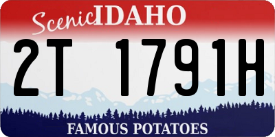 ID license plate 2T1791H