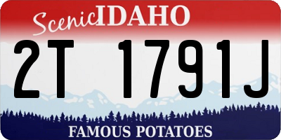 ID license plate 2T1791J