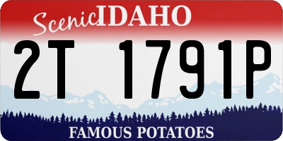 ID license plate 2T1791P