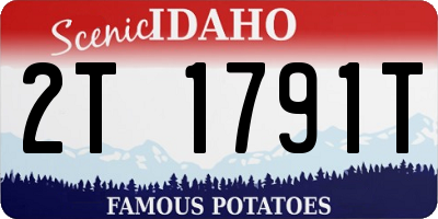 ID license plate 2T1791T