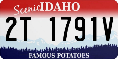 ID license plate 2T1791V