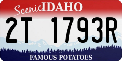 ID license plate 2T1793R