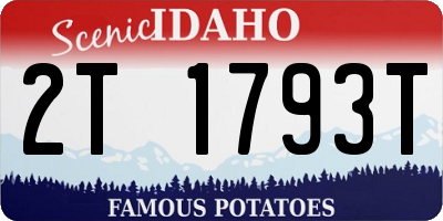 ID license plate 2T1793T