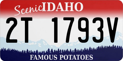 ID license plate 2T1793V
