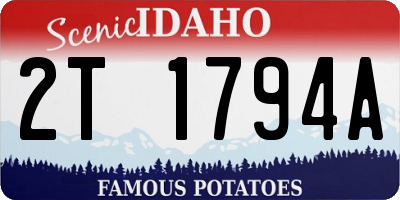 ID license plate 2T1794A