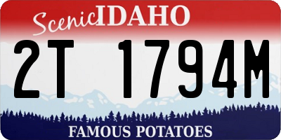 ID license plate 2T1794M